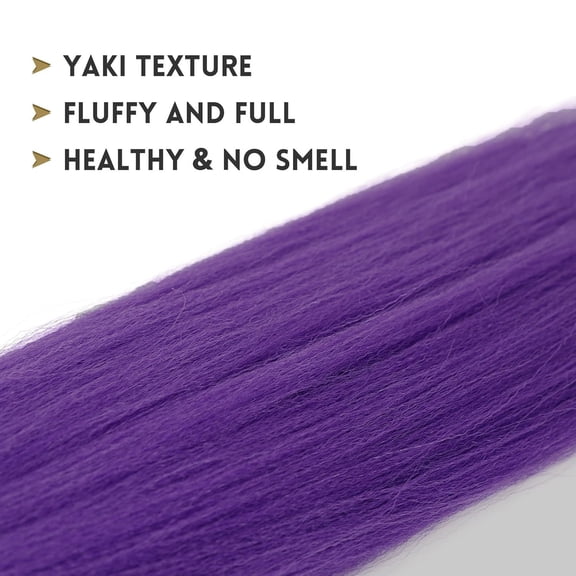 Wigs, Wigs for Women, 26in Flame-Retardant Braid Pre-Stretched Synthetic Hair For DIY BRAID Hair Festival Looks 90 G