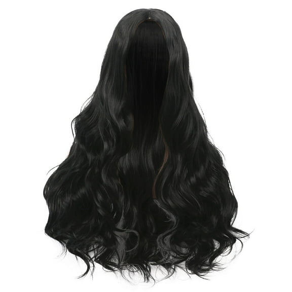 Wigs, Wigs for Women, European And Wigs Long Curly Hair Center Split Bangs Big Synthetic Fiber Wig Headbands