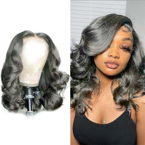 Wigs for Women 17.7 Inch Middle Part Wavy Wig, Long Wavy Middle Part Ladies Wig, Synthetic Curly Wavy Wig, Natural Wavy Hot Wig aily Gatherings Wigs Human Hair