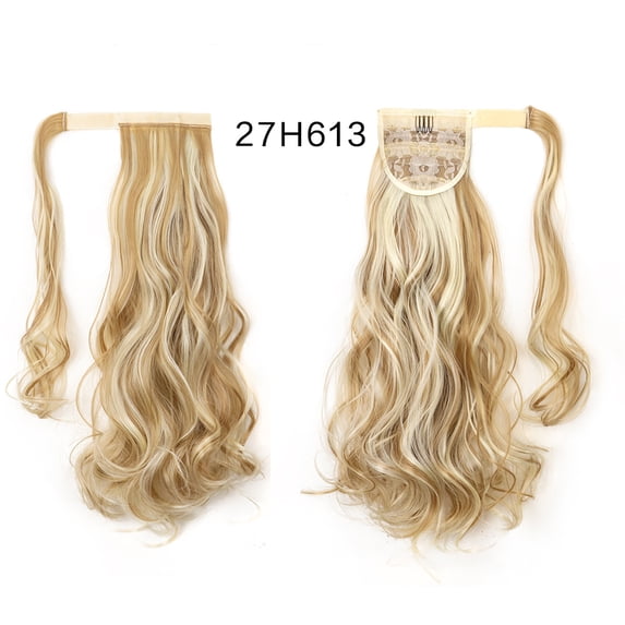 Wigs ponytail velcro strap wrap wigs