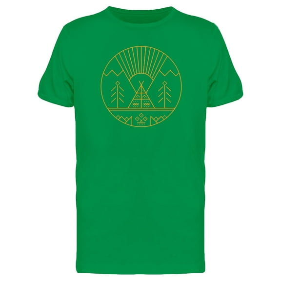 Wigwam Forest Geometric Art Tee Men's -Image by Shutterstock