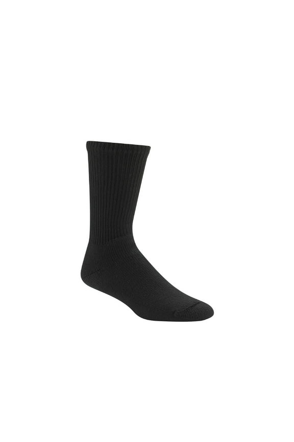 Mills F1055-052-MD At Work King Cotton Crew Sock Black - Medium
