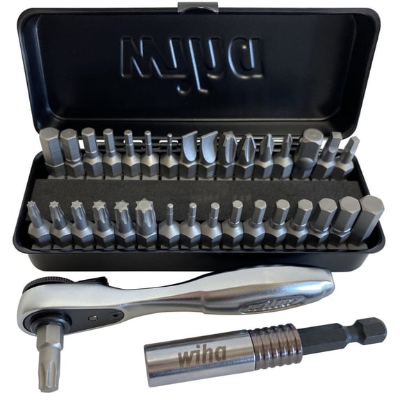 Wiha Bit Set,Steel,35 pcs. 74996
