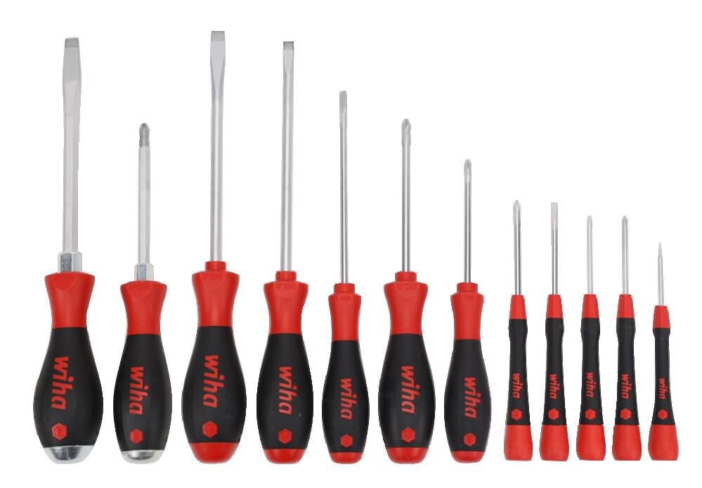 Wiha 12 Piece Screwdriver Set Picofinish Precision Softfinish Standard And Xheavy Duty