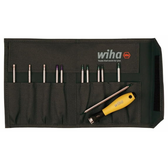 Wiha 26985 12 Piece ESD Safe Drive-Loc IV Pouch Set