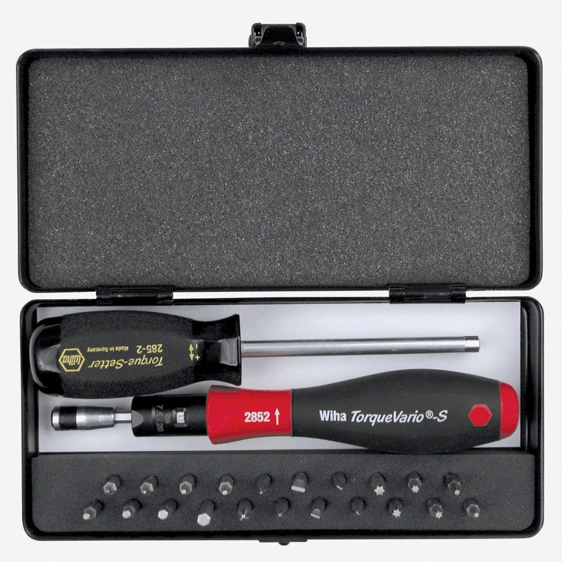 Wiha 28593 24 Piece Torque ScrewDriver, Micro Bits and Handle Box Set 15-80 in-oz.