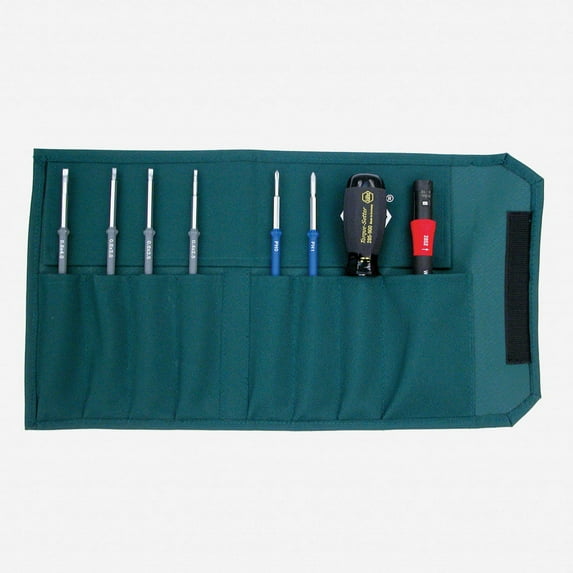 Wiha 28596 8 Piece Torque Slotted/Phillips Pouch Set 5-18 in-lbs.