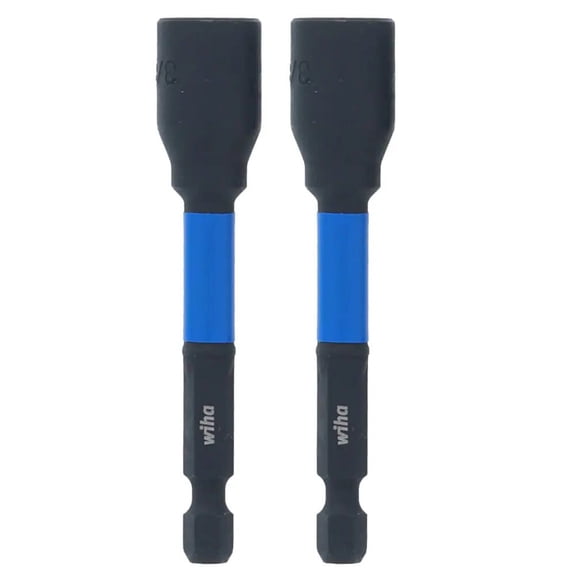 Wiha 3/8 Inch Hex Impact Nutsetter, 2 Pieces