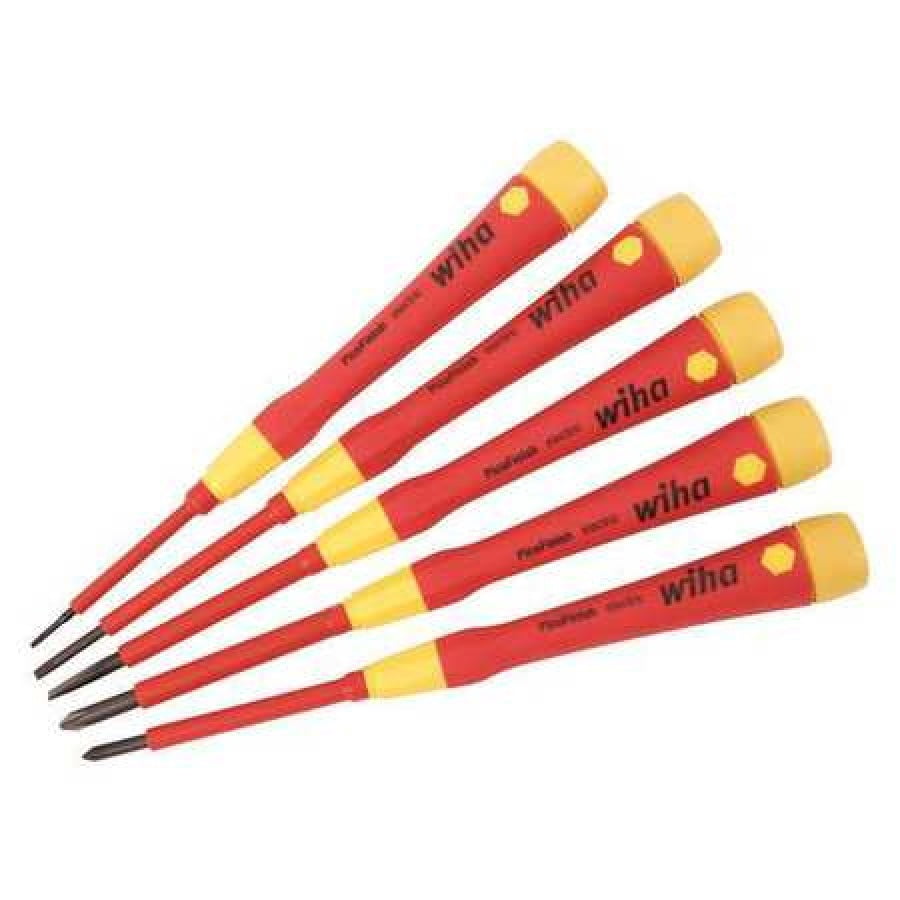 WIHA TOOLS 32085 Insulated Screwdriver Set,5 pcs