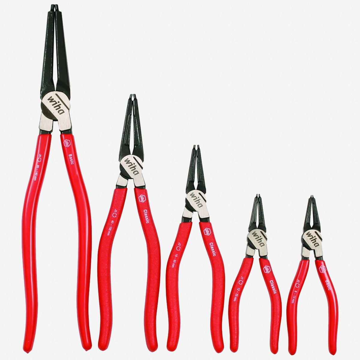 Wiha 32626 5 Piece Internal Ring Pliers Set