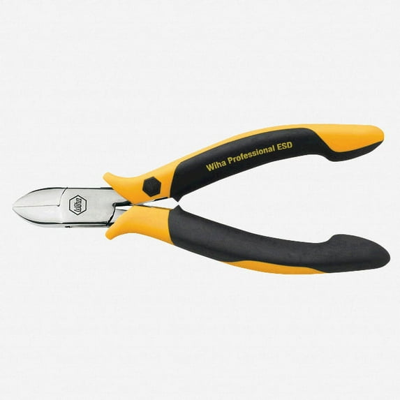 Wiha 32714 - ESD Safe Precision Cutters, Slim Oval Head, Full Flush