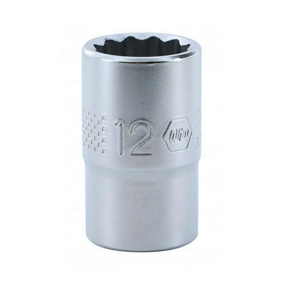Wiha 33727 3/8 Inch Drive Socket, 12 Point, 12.0mm