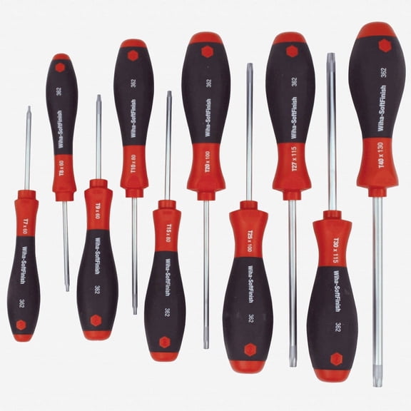 Wiha 36259 10 Piece SoftFinish Security Torx Screwdriver Set