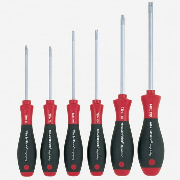 Wiha 36290 6 Piece MagicSpring Torx SoftFinish Screwdriver Set