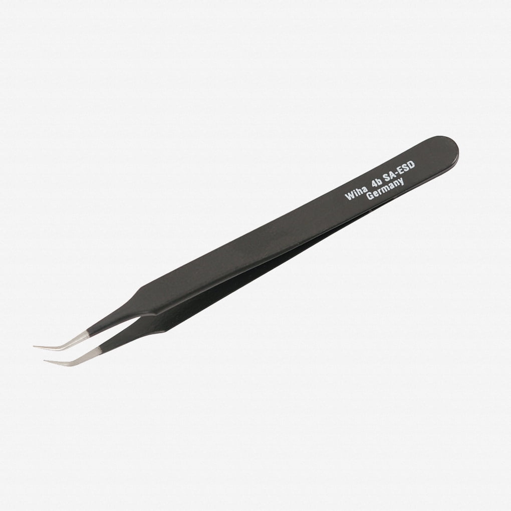 Wiha 55539 Very Fine Points 40 Degree Tapered To Tip 4b SA ESD - 110mm Tweezers