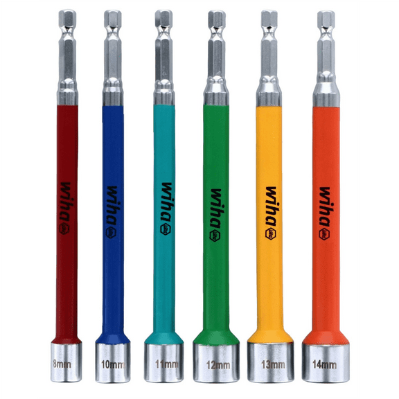 Wiha Tools Wiha 6 Piece Metric Color Coded Impact Nut Setters