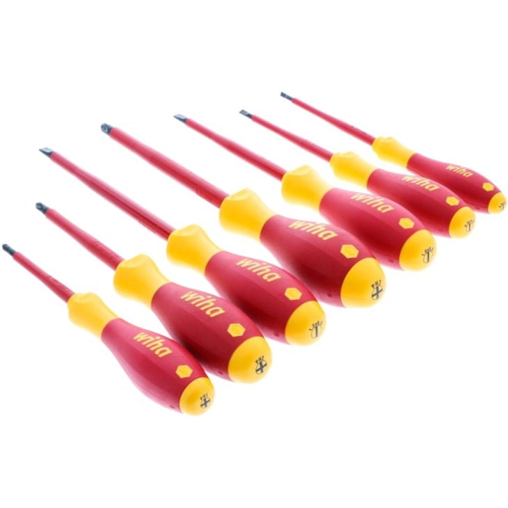 Wiha Insulated SoftFinish Slotted/Phillips Screwdriver Set (7 Piece Set)