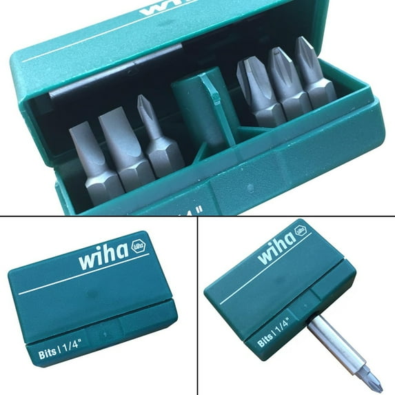 Wiha 7 Piece Slotted and Phillips Pokitpak Insert Set
