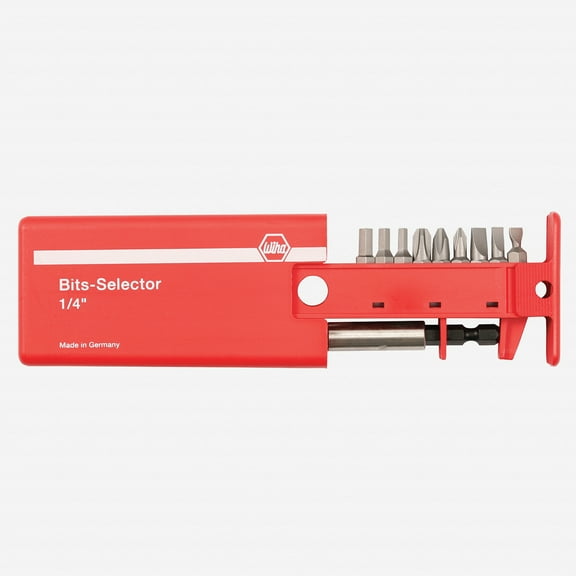 Wiha 71090 10 Piece Slotted/Phillips/Hex Bit Selector