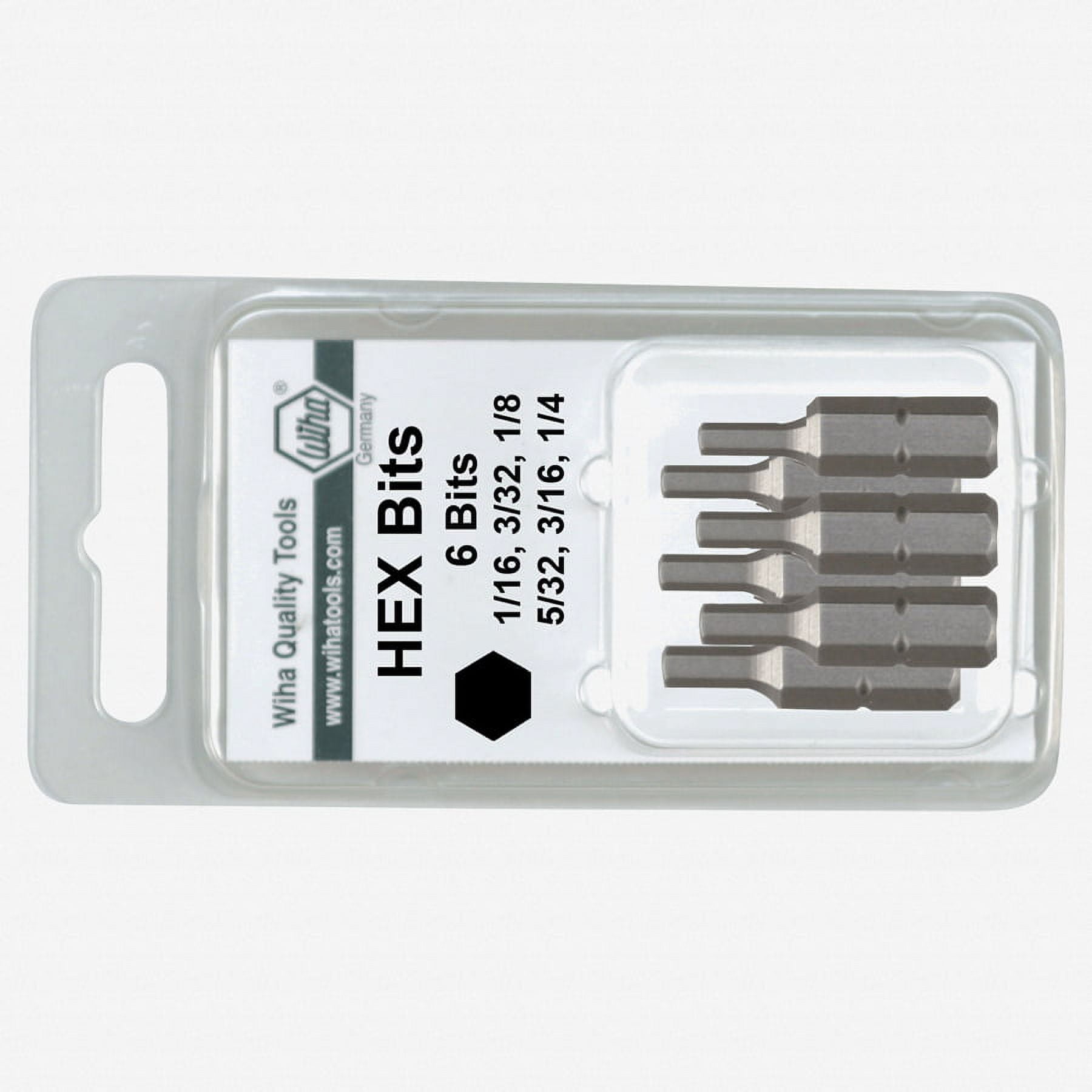 Wiha 71396 6 Piece Hex SAE Insert Bit Set - Walmart.com