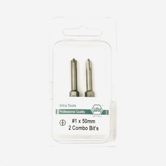 Wiha 71455 #1 x 50mm Xeno Terminal Block Power Bit (2 Pack)