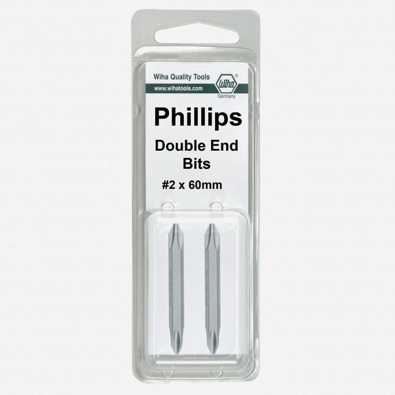 Wiha 71465 #2 + #2 Phillips Double End Bit (2 Pack)