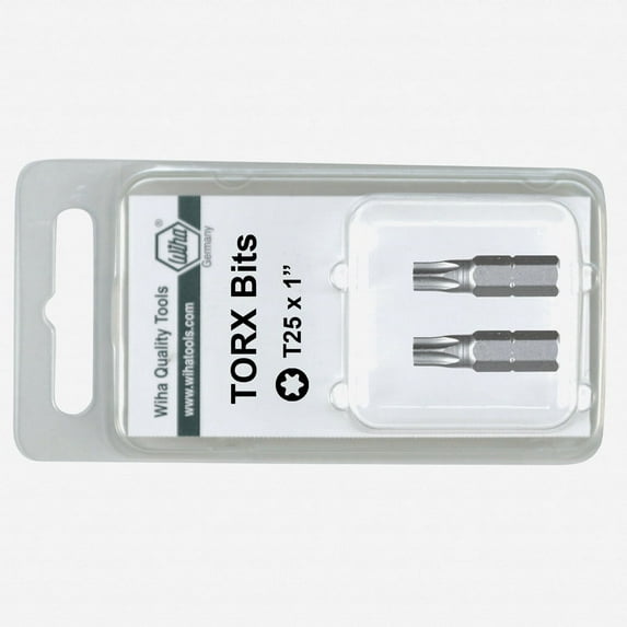 Wiha 71553 T8 x 25mm Torx Insert Bit (2 Pack)