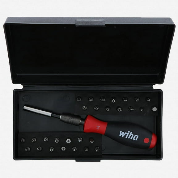 Wiha 71987 Security Bit Set with CentroFix Bit Holder, 29 Pieces