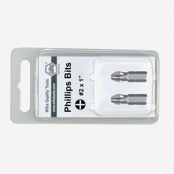 Wiha 72102 #2 Phillips Insert Bit 5/16" Drive (2 Pack)