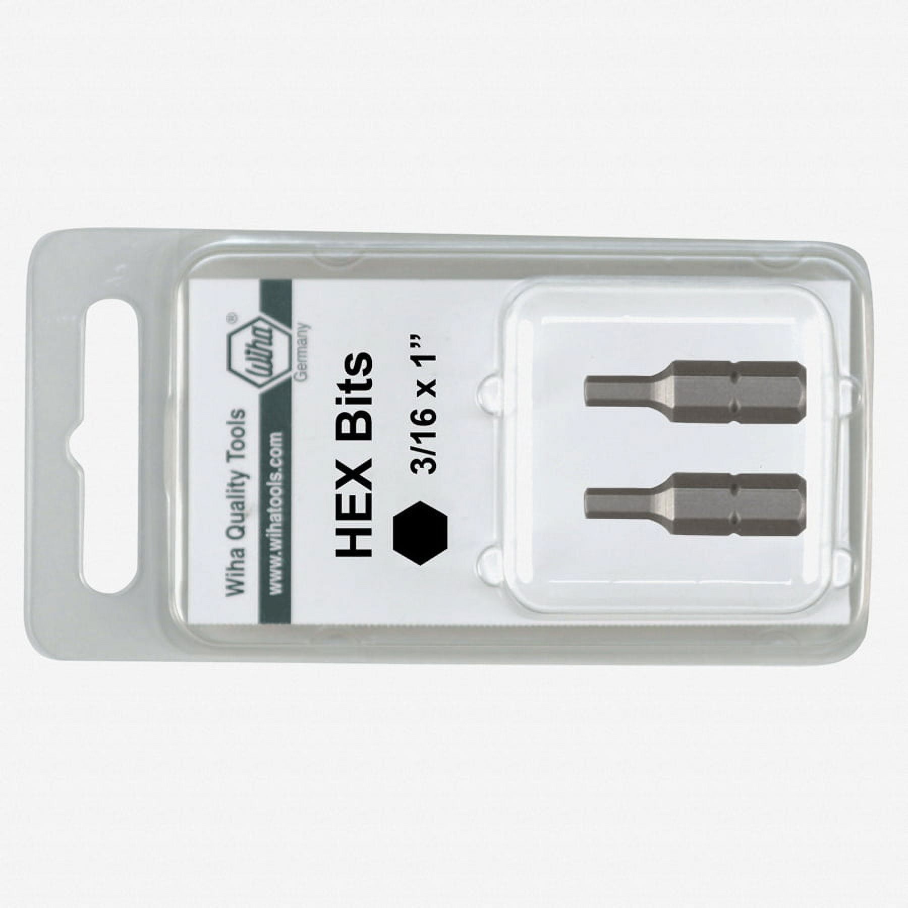 Wiha 73305 4 x 25mm Hex Insert Bit (2 Pack) - Walmart.com