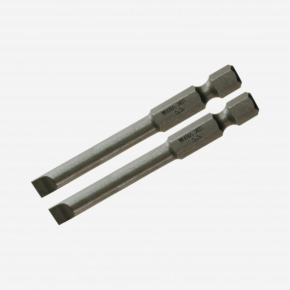 Wiha 73908 4.0 x 70mm Slotted Power Bit - 2 Pack