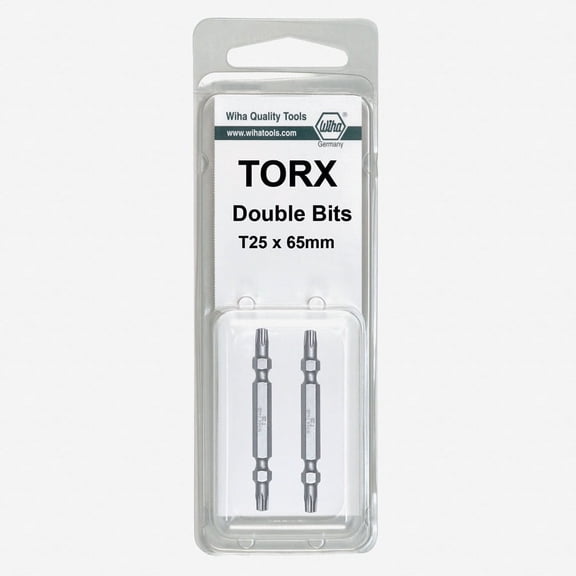 Wiha 74467 T25 x 65mm Torx Double End Bit (2 Pack)