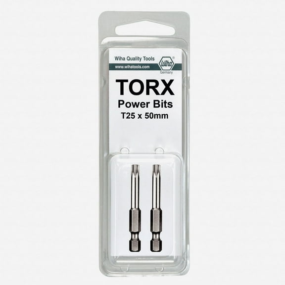 Wiha 74508 T15 x 50mm Torx Power Bit (2 Pack)