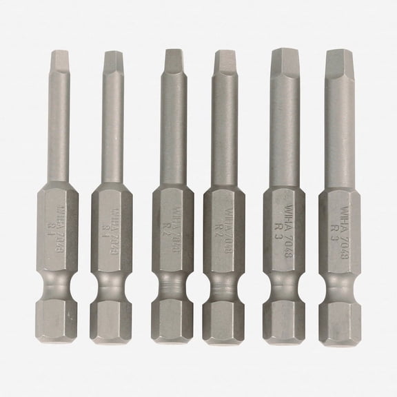 Wiha 74895 6 Piece 50mm Square Power Bit Set