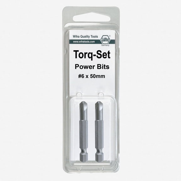 Wiha 74966 #6 x 50mm Torq-Set Power Bit (2 Pack)