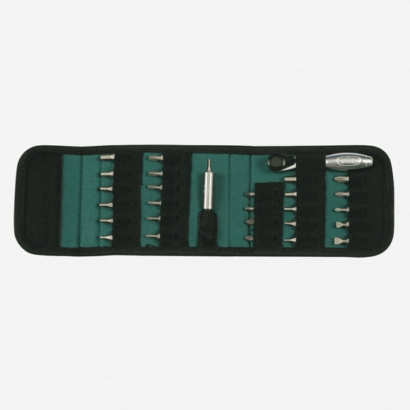 Wiha 74992 28 Piece Bit Ratchet Compact Pouch Set