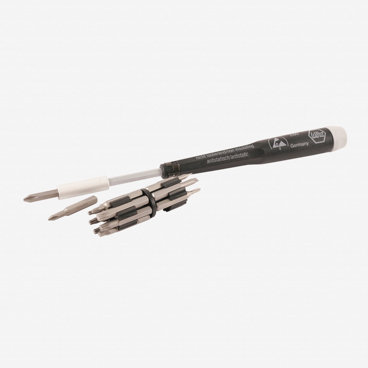 Wiha 75095 16 Piece System 4 ESD Slotted/Phillips/Hex Metric Micro Bit Screwdriver Set