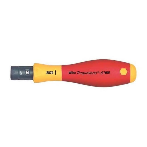 Wiha Torque Screwdriver,Adj.,Plastic Housing 28724