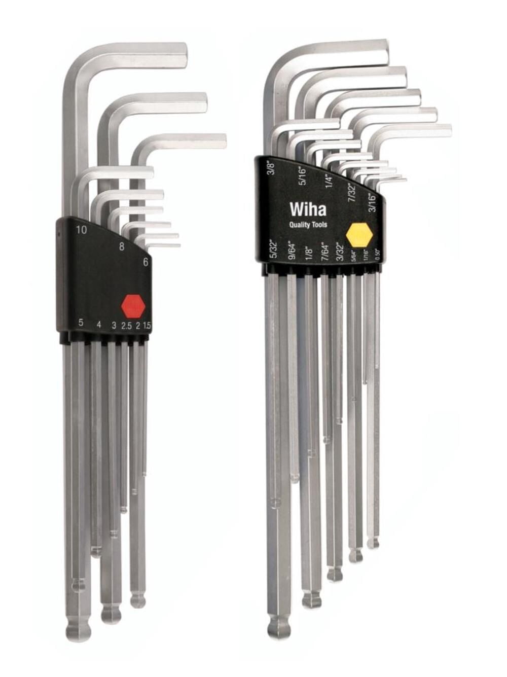 WIHA 66993 Ball End Hex L-Key Sets, Inch and Metric - Pack of 2