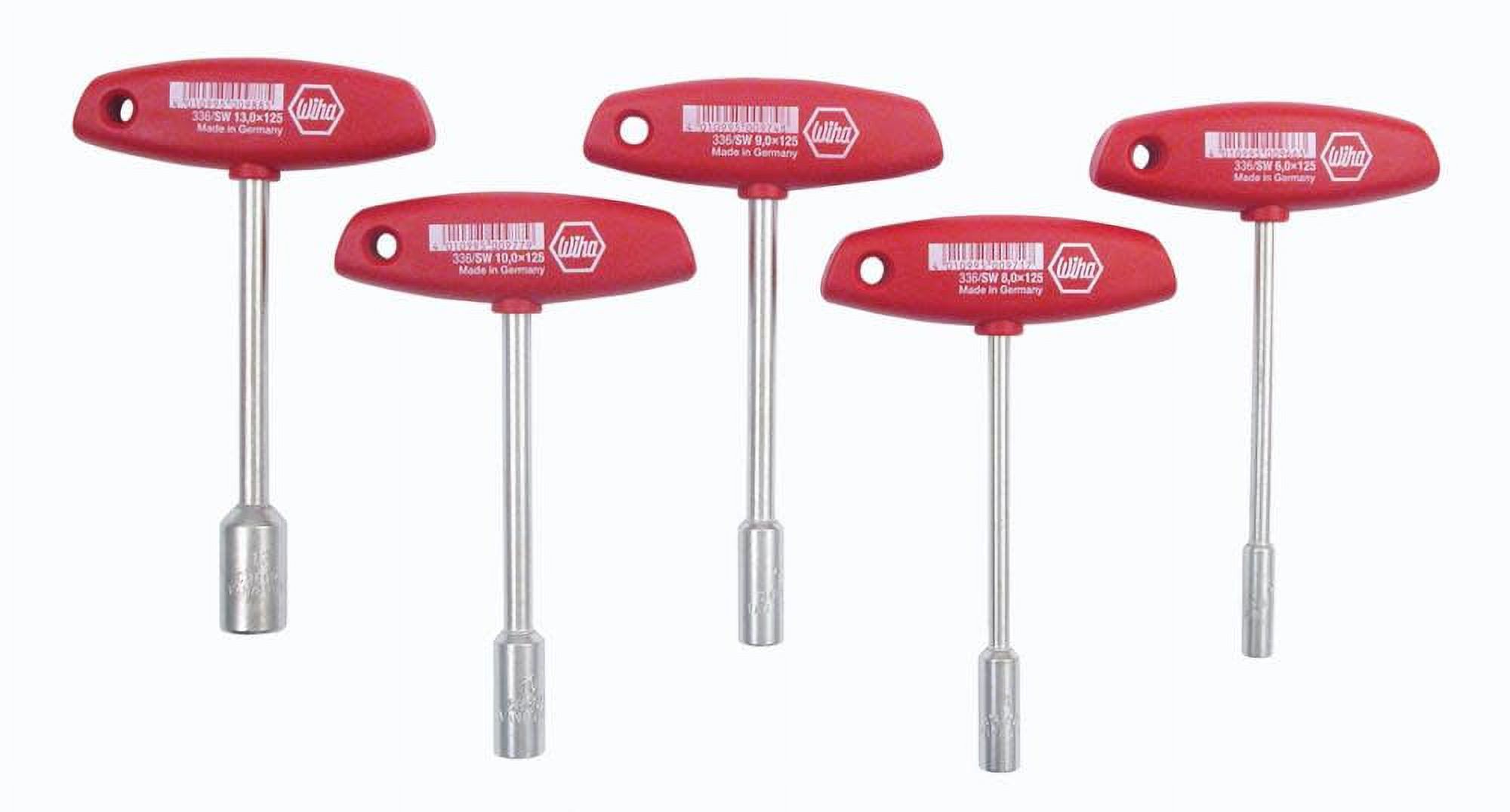 Wiha Ergonomic Comfort Grip THandle Metric Nut Driver Set 5 Piece