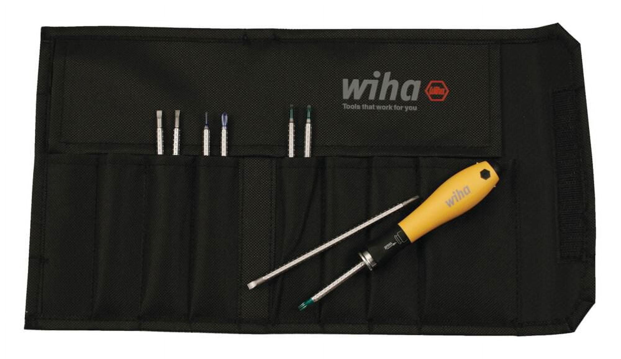 Wiha Esd Safe Drive-Loc Vi Blade Set With Canvas Pouch 9 Piece ...