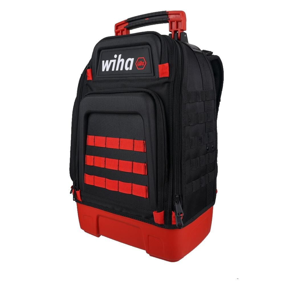 Heavy Duty Black and Red Tool Hauler Backpack