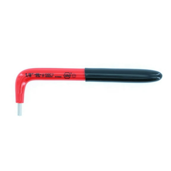Wiha SAE Plain Hex Key Hex Key, 1/8" Tip Size, 4 3/32 in Long, 1 in Short 13663