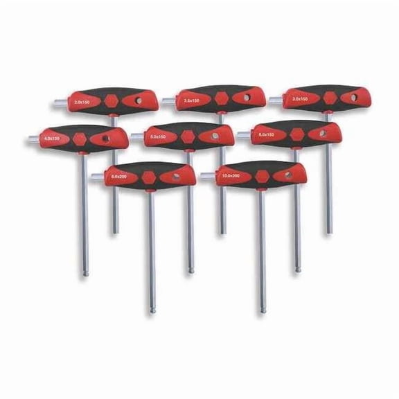 Wiha 8 Piece Metric T-Shape Hex Key Set, 54095 54095