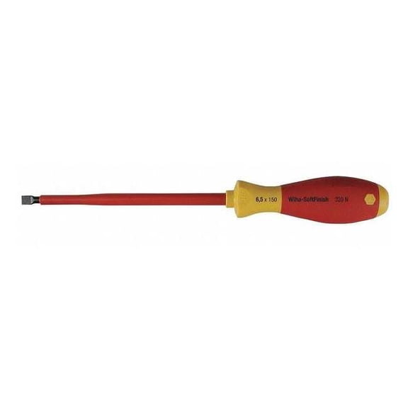Wiha Insltd Slotted Screwdriver, 3/16 in 32023