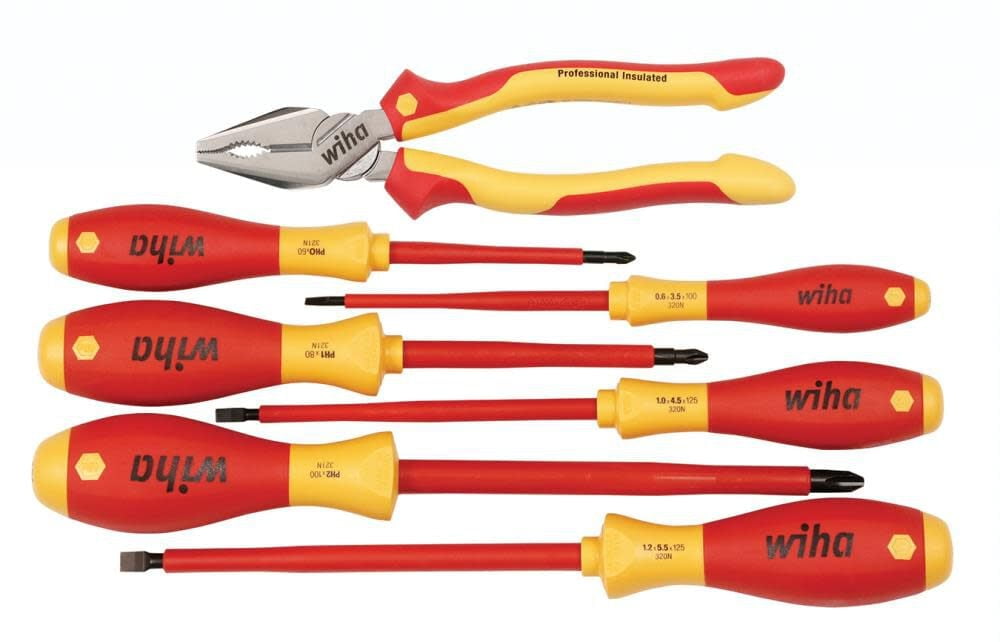 Wiha Insulated Lineman's Pliers And Screwdrivers Set 7 Piece