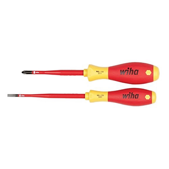 Wiha 32189 Insulated Screwdrivers Slim No.2 and 4.5, 2-Piece Set