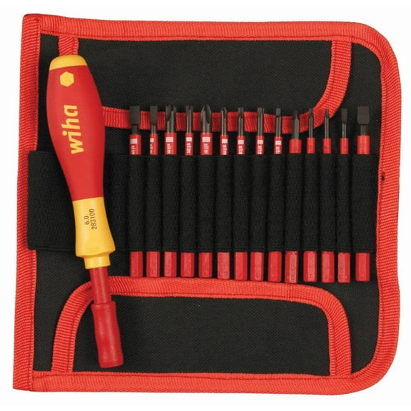 Wiha Insulated Slimline Interchangeable Blade Set 15 Piece