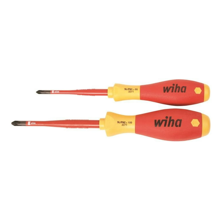 Wiha Insulated Terminal Block Xeno Screwdriver Set 2 Piece