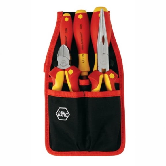 Wiha 32872 Insulated Screwdrivers and Pliers Belt Pack Kit, 5 Piece